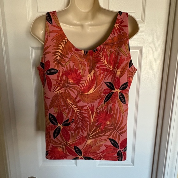 Tommy Bahama Maroon Floral Tank Shelf Bra Size L NWT - Picture 4 of 11